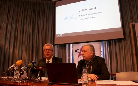 El CAT ha fet balanç a la seu del Col·legi de Periodistes de Tortosa de l'exercici 2017. FOTO: CEDIDA.