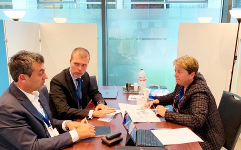 Una imatge de les reunions mantenides pel president del Port. FOTO: CEDIDA.