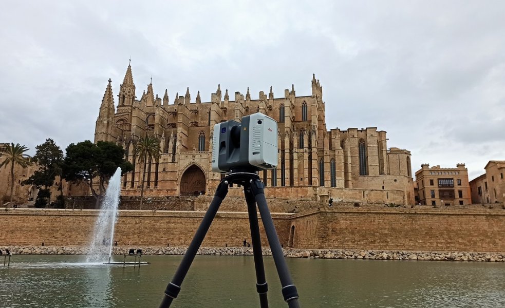 Una imatge de l'escàner làser que permet crear el núvol de punts per a fer la reconstrucció 3D. FOTO: CEDIDA.