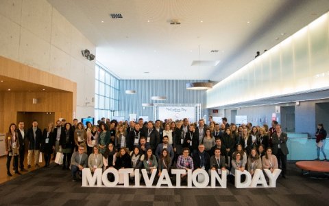 Els participants del Motivation Day al vestíbul de firaReus.