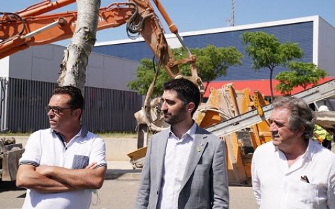 Puigneró durant la seva visita a les obres. FOTO: CEDIDA.